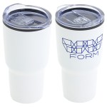 Odyssey 30 oz Stainless Steel/Polypropylene Travel Tumbler - White Odyssey 30 oz Stainless Steel/Polypropylene Travel Tumbler - White