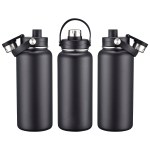 Bresso 34 oz Vacuum Insulated Bottle with Twist Top Spout - Black Bresso 34 oz Vacuum Insulated Bottle with Twist Top Spout - Black