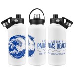 Bresso 34 oz Vacuum Insulated Bottle with Twist Top Spout - White Bresso 34 oz Vacuum Insulated Bottle with Twist Top Spout - White