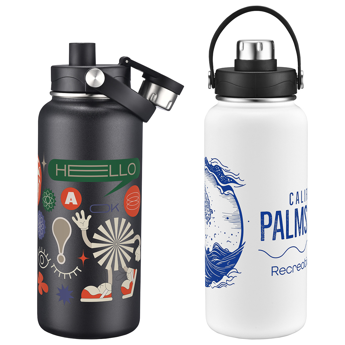 Bresso 34 oz Vacuum Insulated Bottle with Twist Top Spout 1