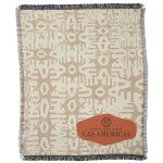 Fringed Woven Tapestry 50" x 60" 500GSM - Full Color - White Fringed Woven Tapestry 50" x 60" 500GSM - Full Color - White