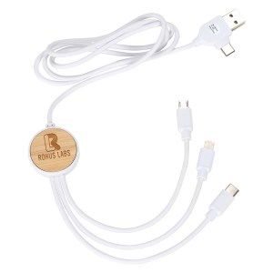 Bamboo 3-in-1 39" Charging Cable 1 Bamboo 3-in-1 39" Charging Cable 1