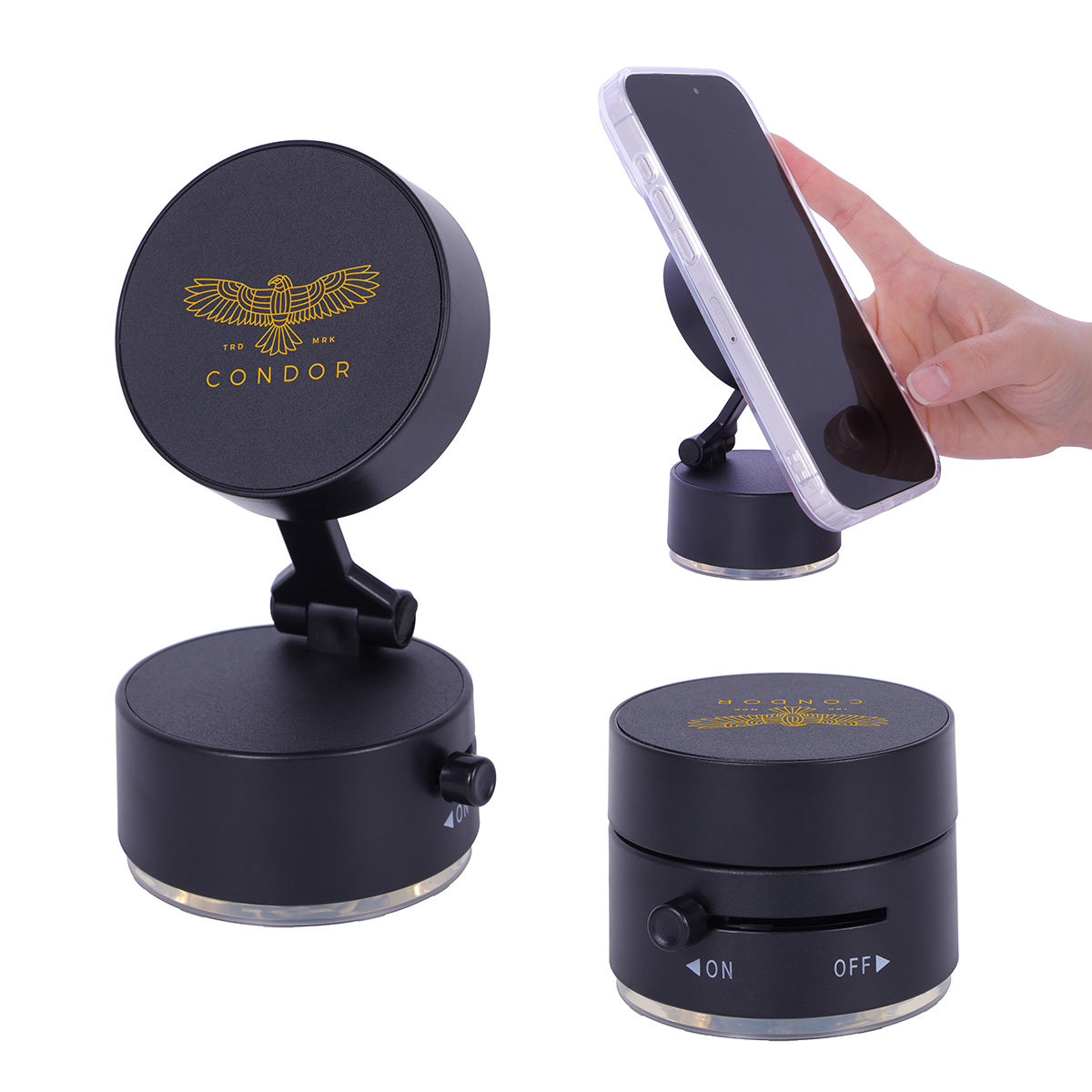 Rivet Portable Magnetic Phone Mount With Suction Cup Base 1
