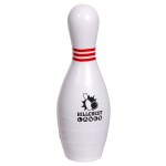 Bowling Pin Stress Reliever - White/Red Bowling Pin Stress Reliever - White/Red