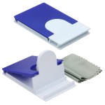5" x 5" Microfiber Cloth with Phone Holder - Blue 5" x 5" Microfiber Cloth with Phone Holder - Blue