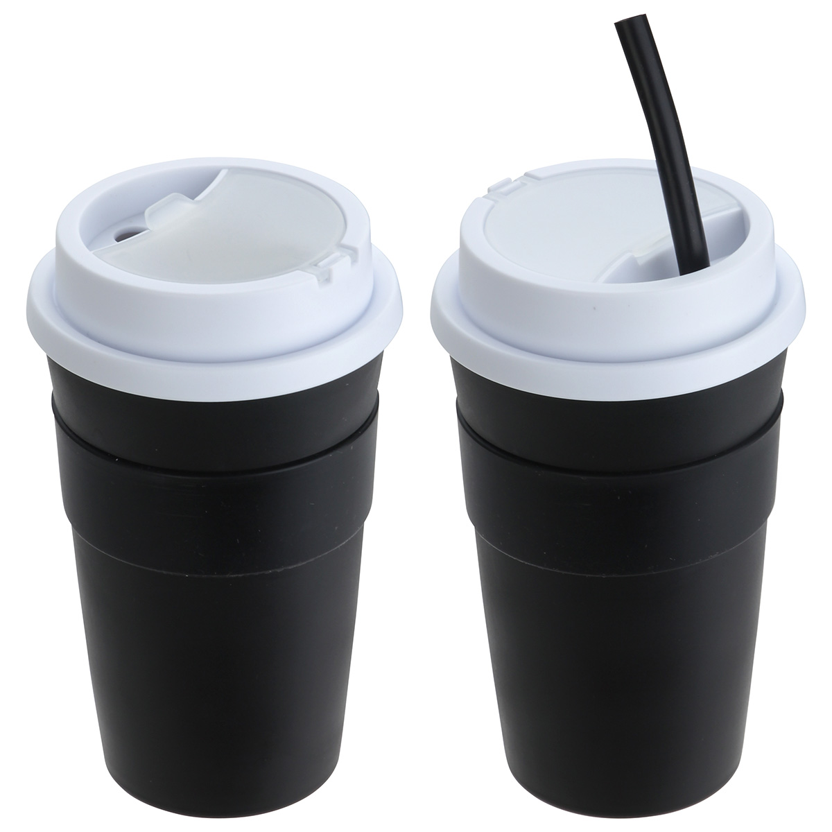 Bistro 14 oz Coffee Cup with Silicone Sleeve + Straw 1