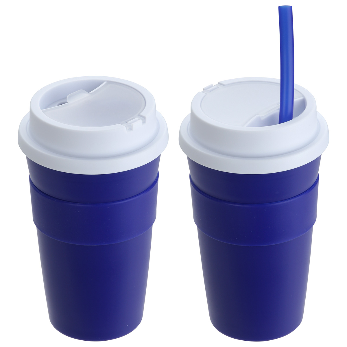 Bistro 14 oz Coffee Cup with Silicone Sleeve + Straw 1