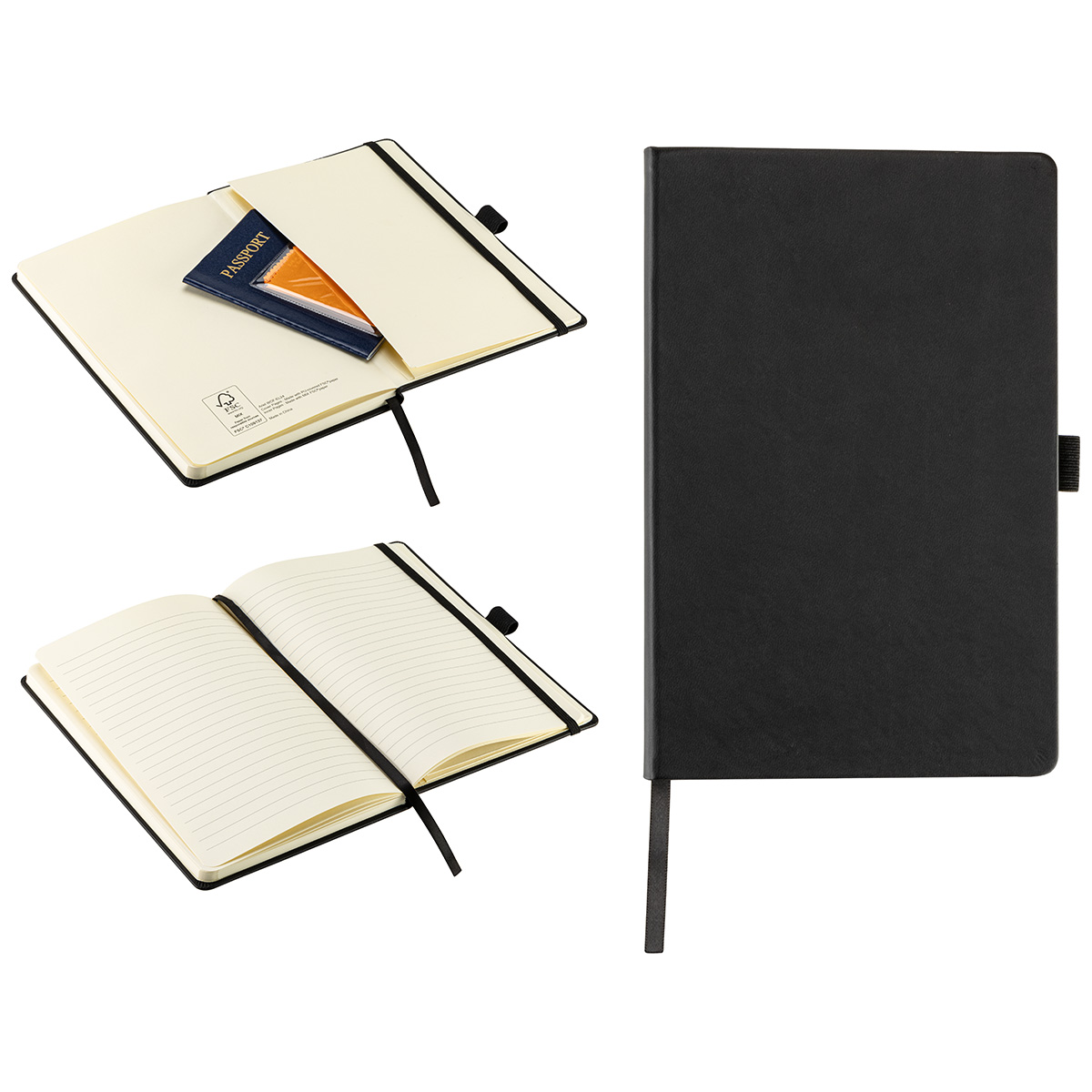 Elan Hardcover Journal with Pen Loop and Inner Pocket 1