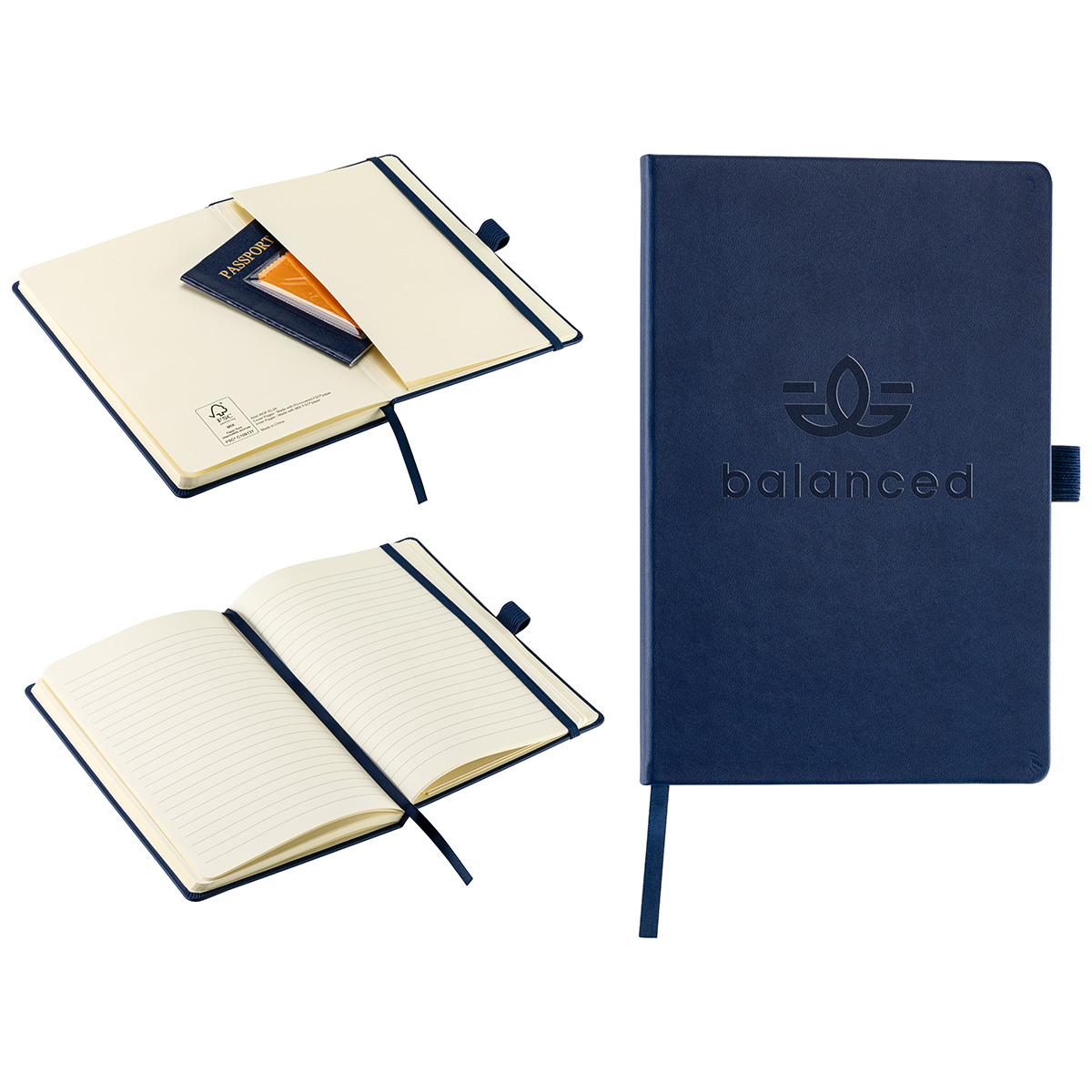 Elan Hardcover Journal with Pen Loop and Inner Pocket 1