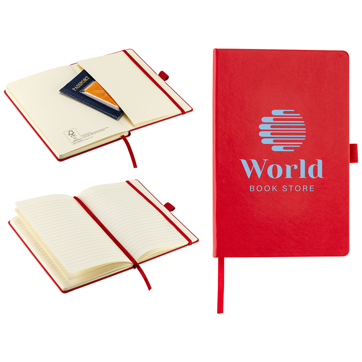 Elan Hardcover Journal with Pen Loop and Inner Pocket 1