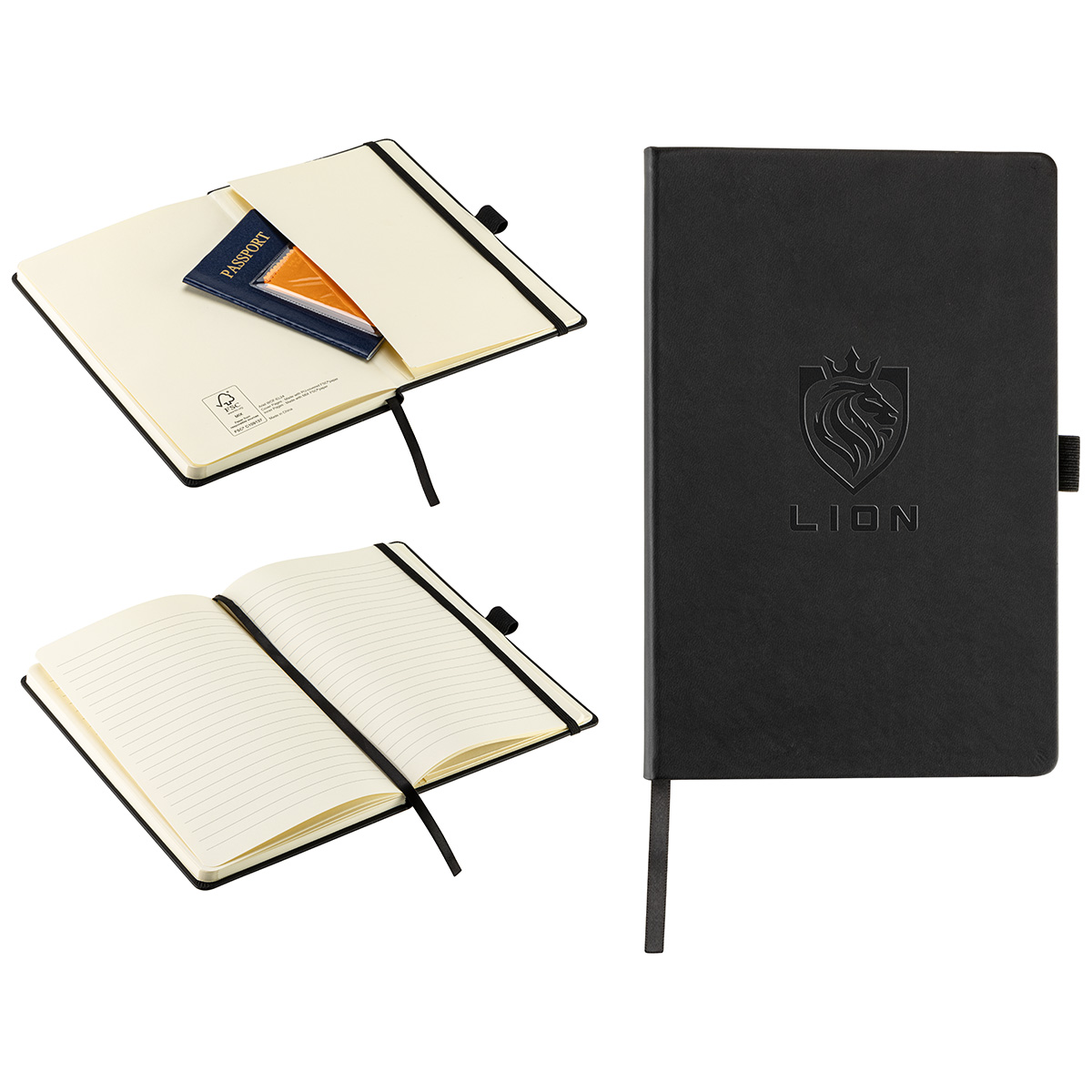 Elan Hardcover Journal with Pen Loop and Inner Pocket 1
