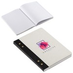 Executive FSC® Journal with Textured Grommet Spine - Off-White Executive FSC® Journal with Textured Grommet Spine - Off-White