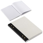 Executive FSC® Journal with Textured Grommet Spine - Off-White Executive FSC® Journal with Textured Grommet Spine - Off-White