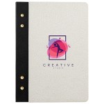 Executive FSC® Journal with Textured Grommet Spine - Off-White Executive FSC® Journal with Textured Grommet Spine - Off-White