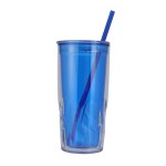Luster 16 oz Recycled Acrylic Straw Tumbler - Royal Blue Luster 16 oz Recycled Acrylic Straw Tumbler - Royal Blue