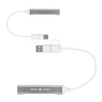 Sprint Recycled Aluminum 4-Port USB-A and USB-C Hub - Silver Sprint Recycled Aluminum 4-Port USB-A and USB-C Hub - Silver