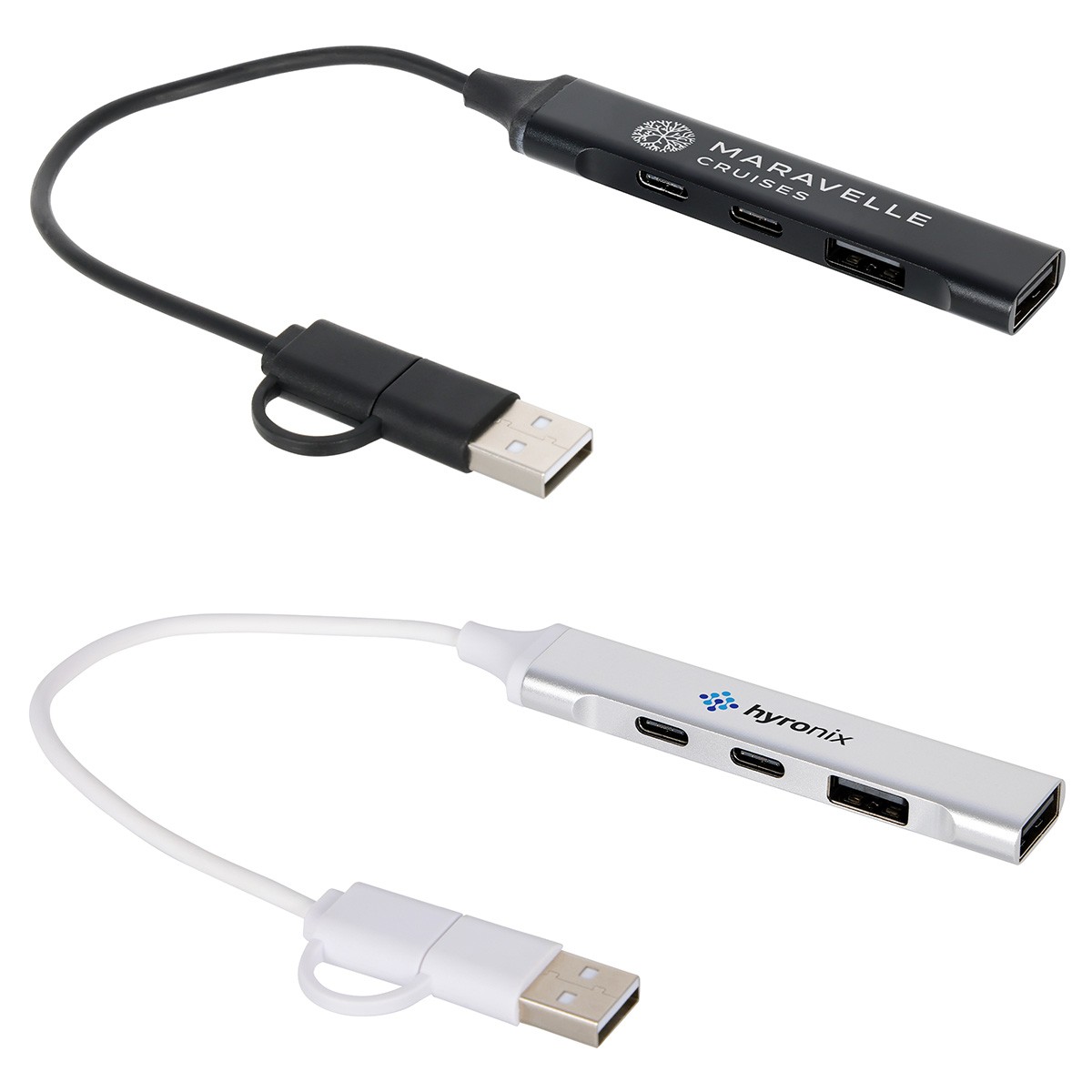 Sprint Recycled Aluminum 4-Port USB-A and USB-C Hub 1