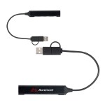 Sprint Recycled Aluminum 4-Port USB-A and USB-C Hub - Black Sprint Recycled Aluminum 4-Port USB-A and USB-C Hub - Black