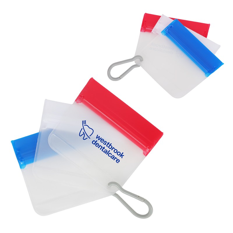 Nanite 3-Piece Mini Zipper Utility Bags with Carabiner 1 Nanite 3-Piece Mini Zipper Utility Bags with Carabiner 1