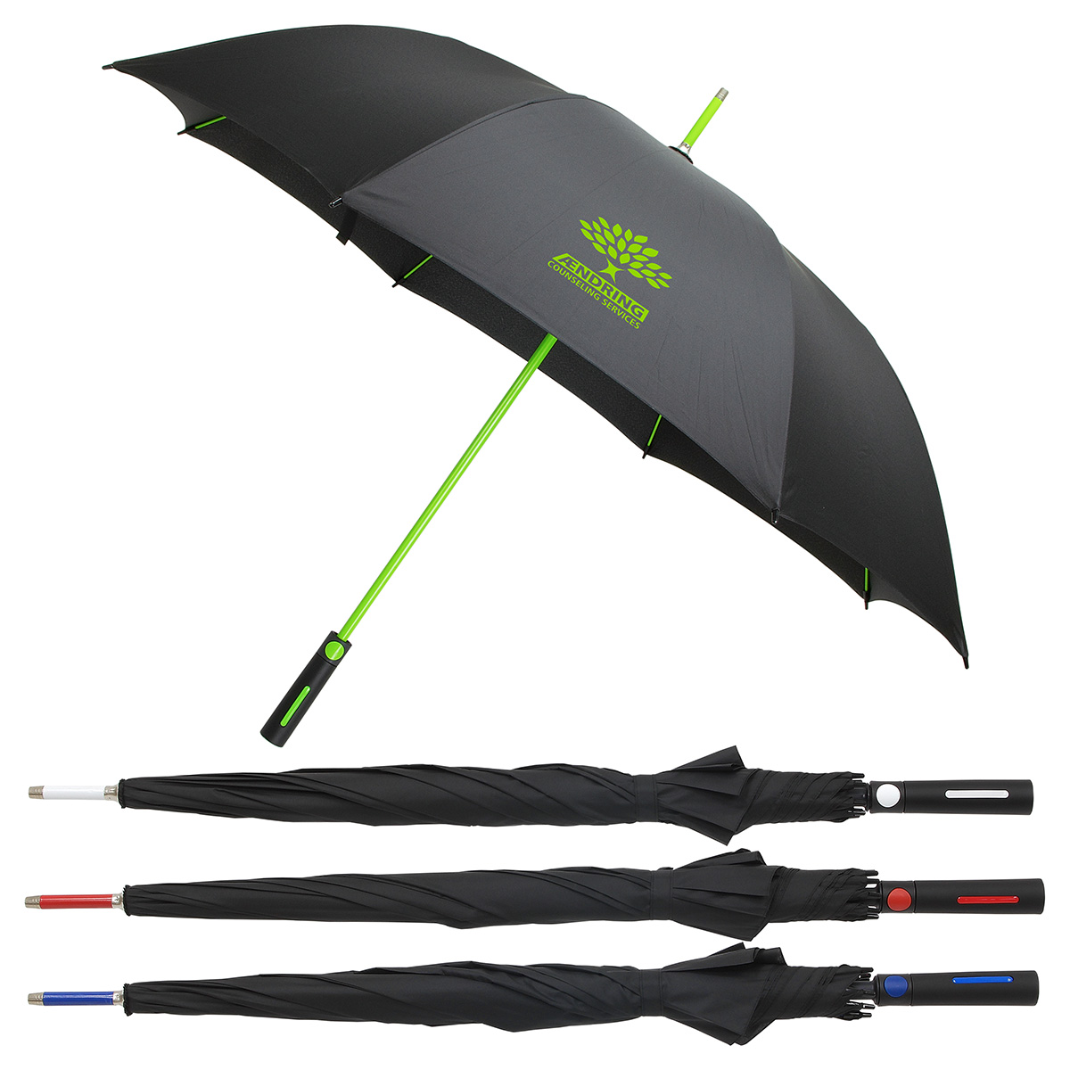 Parkside Auto-Open Umbrella with Contrasting Color Frame 1