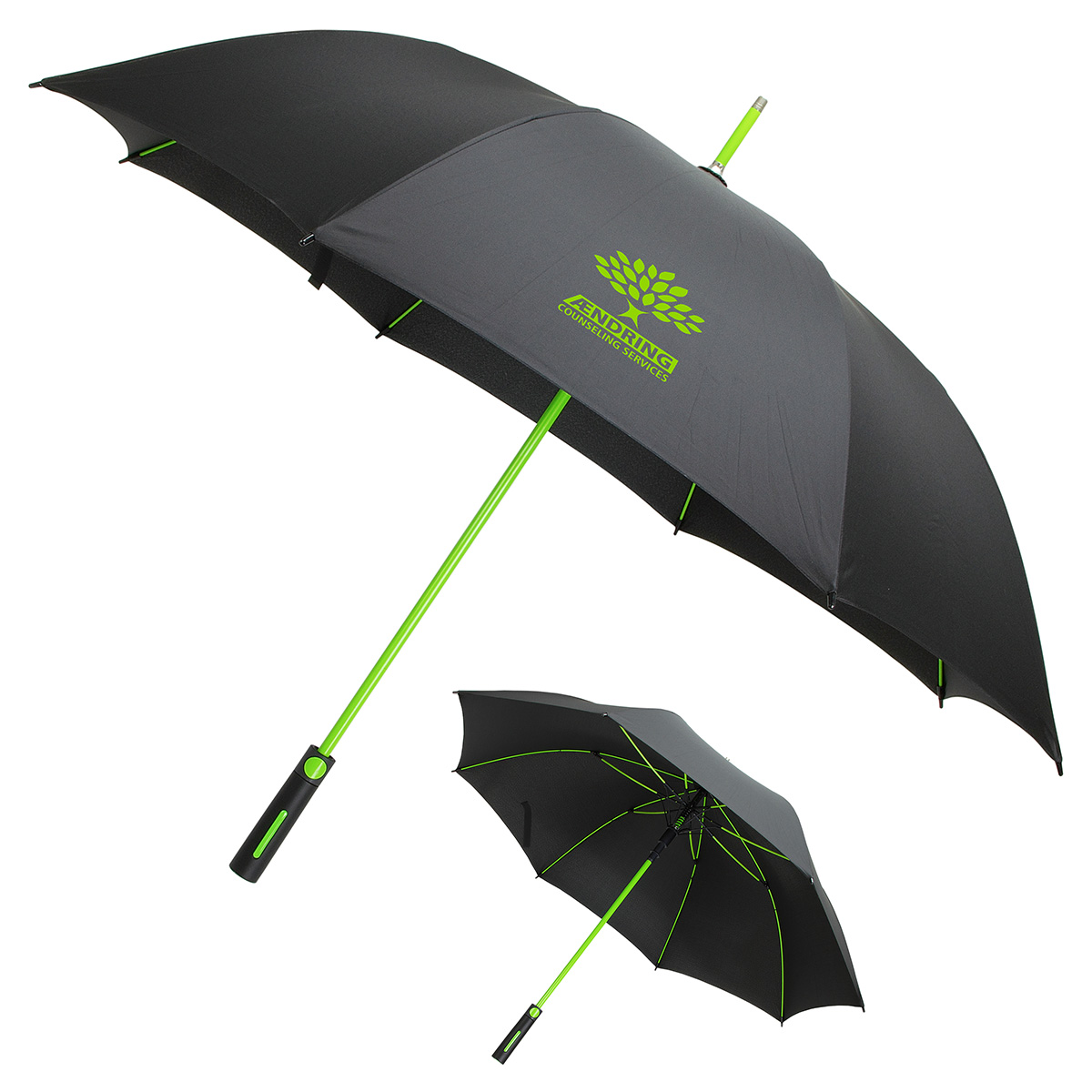 Parkside Auto-Open Umbrella with Contrasting Color Frame 1