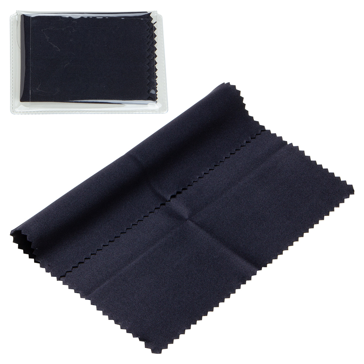 6" x 6" 220GSM Microfiber Cleaning Cloth in Clear PVC Case 1