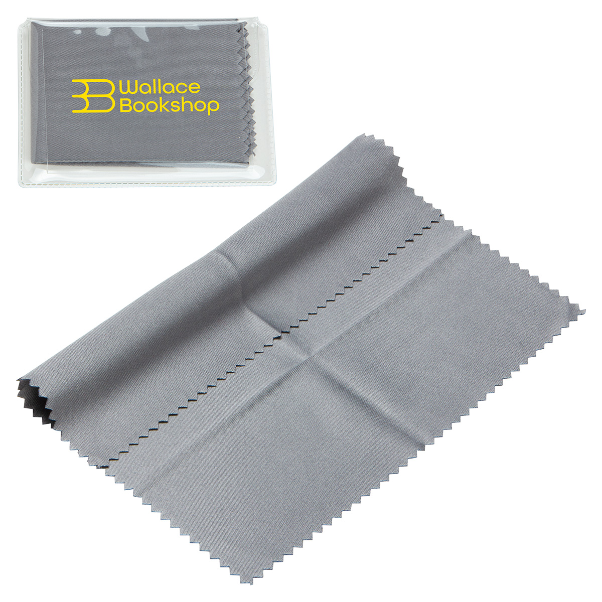 6" x 6" 220GSM Microfiber Cleaning Cloth in Clear PVC Case 1