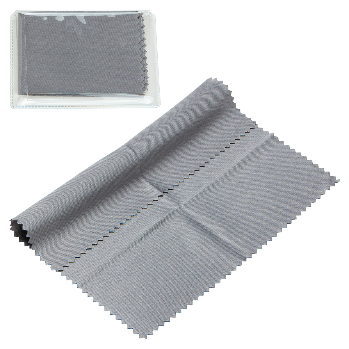 6" x 6" 220GSM Microfiber Cleaning Cloth in Clear PVC Case 1