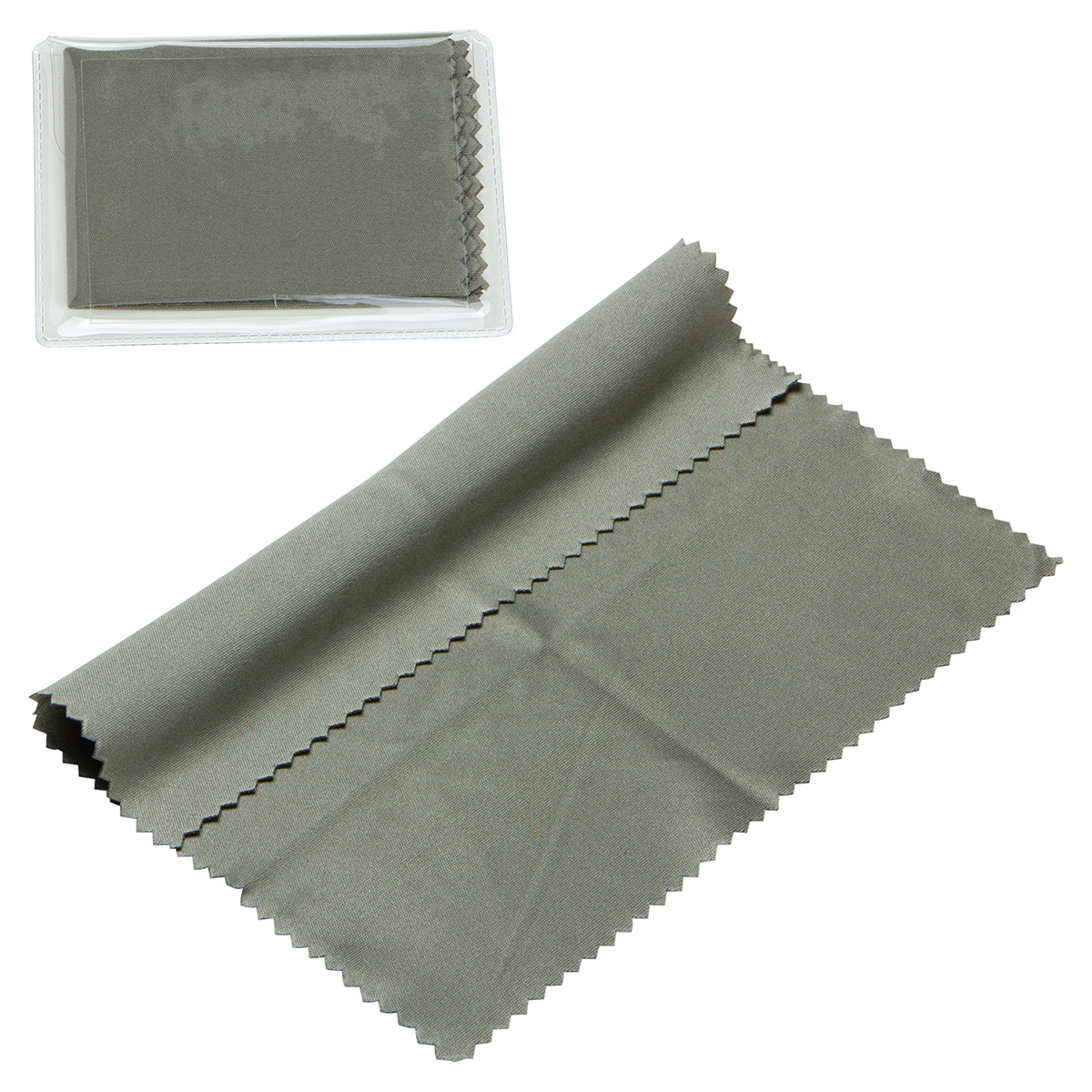 6" x 6" 220GSM Microfiber Cleaning Cloth in Clear PVC Case 1
