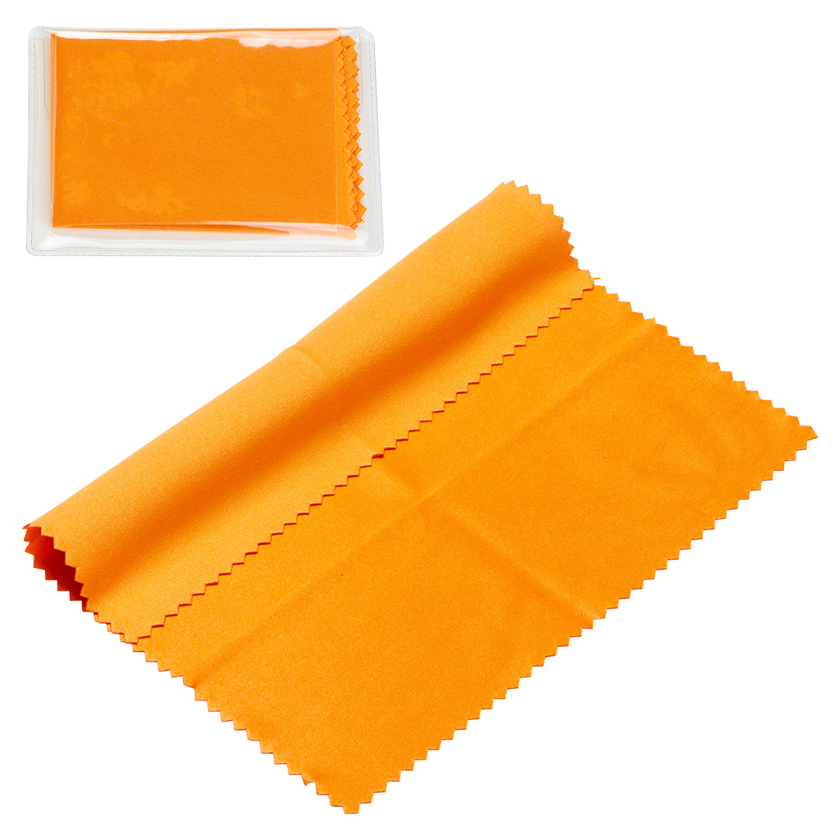 6" x 6" 220GSM Microfiber Cleaning Cloth in Clear PVC Case 1