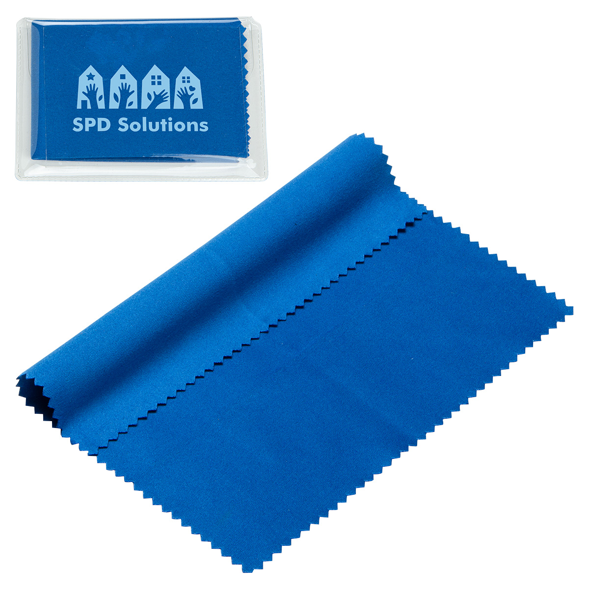 6" x 6" 220GSM Microfiber Cleaning Cloth in Clear PVC Case 1