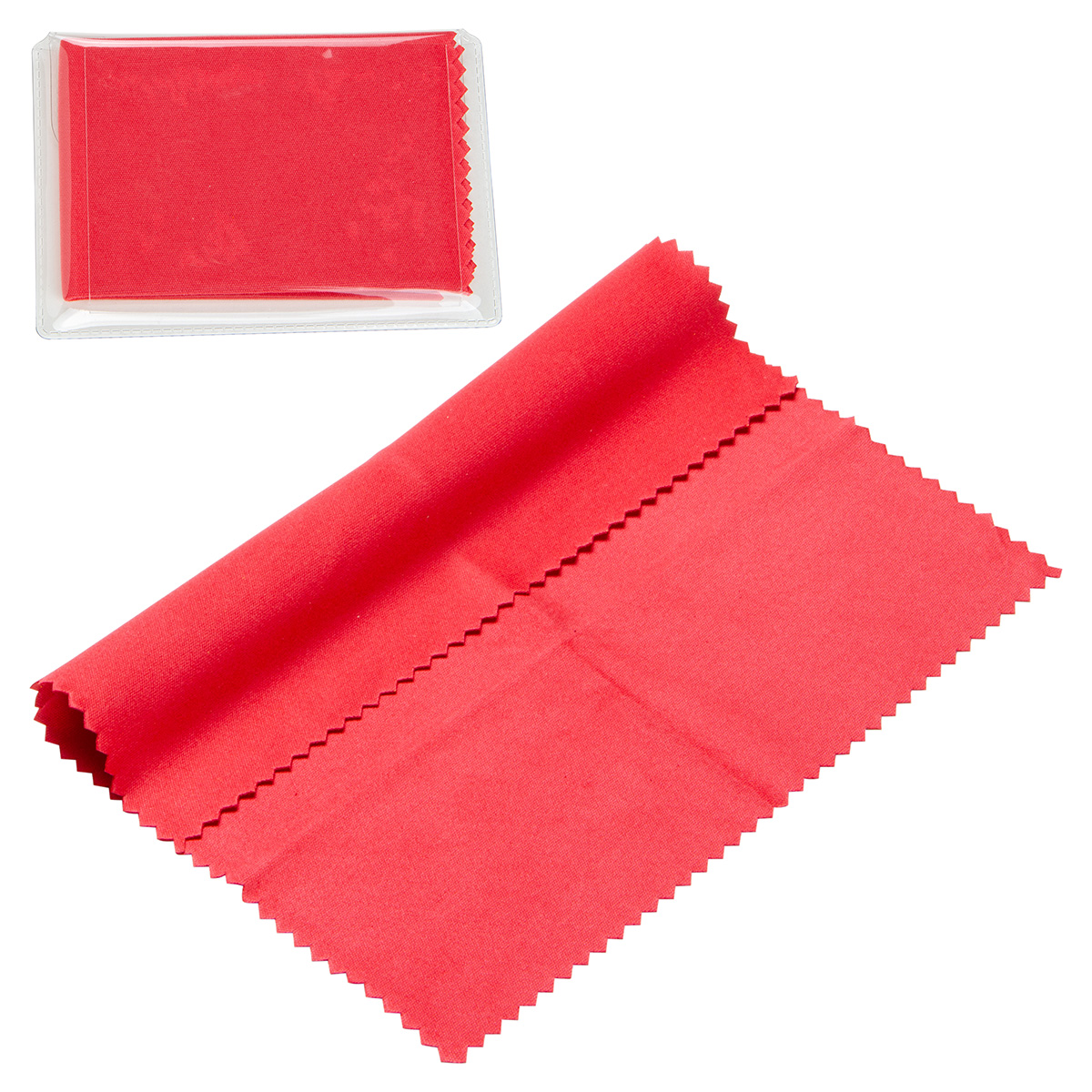 6" x 6" 220GSM Microfiber Cleaning Cloth in Clear PVC Case 1