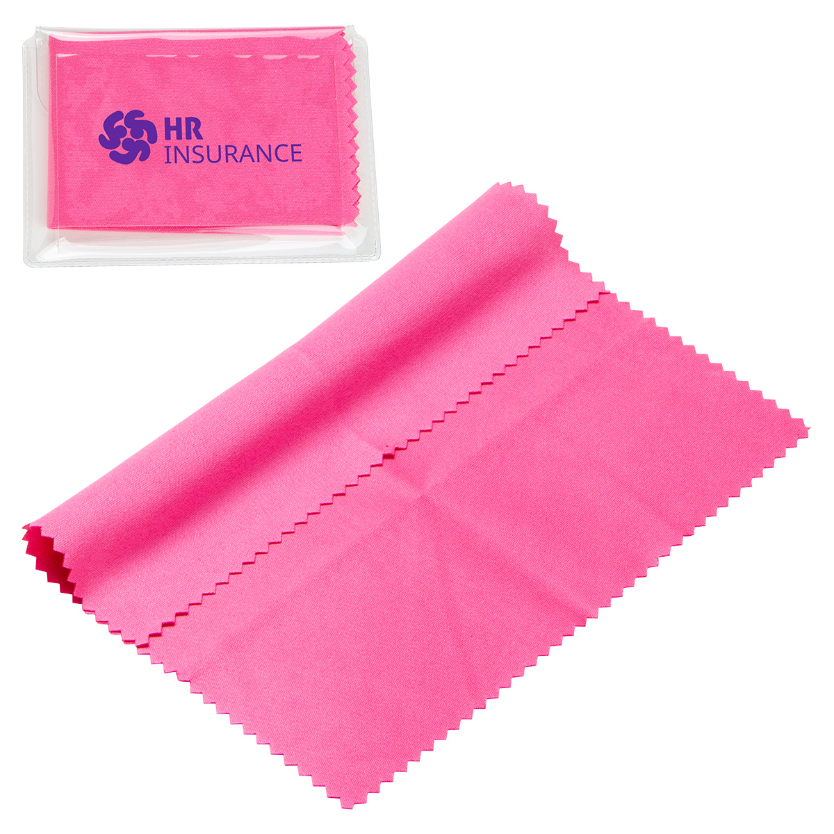 6" x 6" 220GSM Microfiber Cleaning Cloth in Clear PVC Case 1