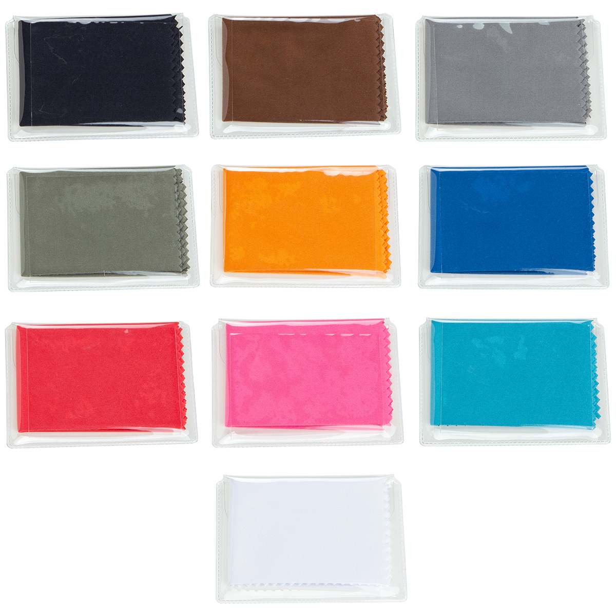6" x 6" 220GSM Microfiber Cleaning Cloth in Clear PVC Case 1