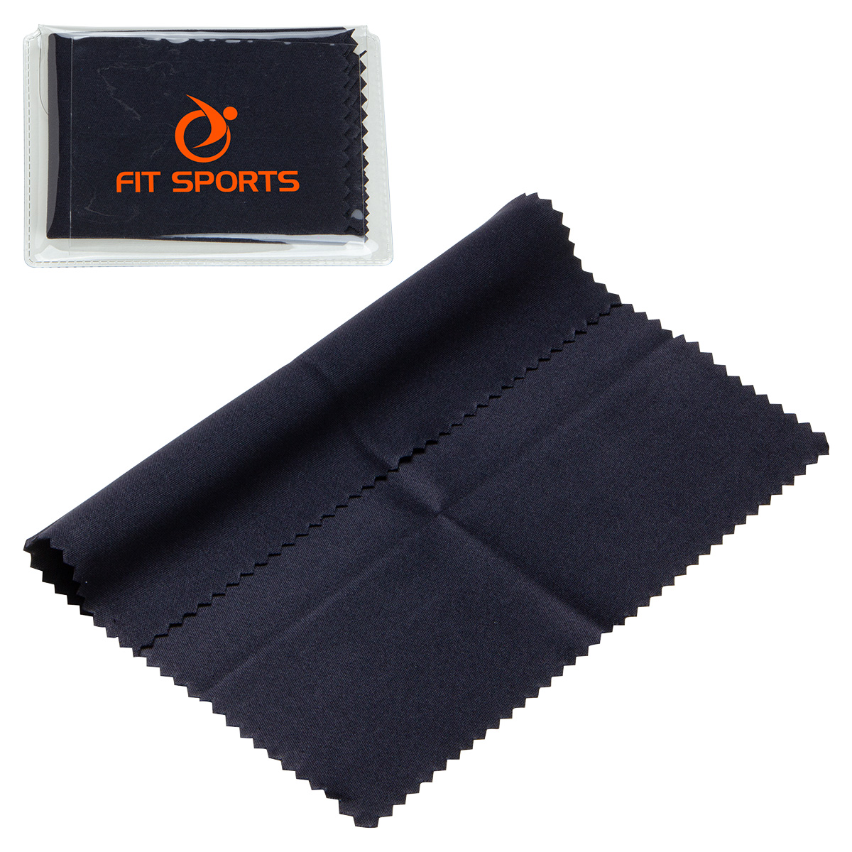 6" x 6" 220GSM Microfiber Cleaning Cloth in Clear PVC Case 1