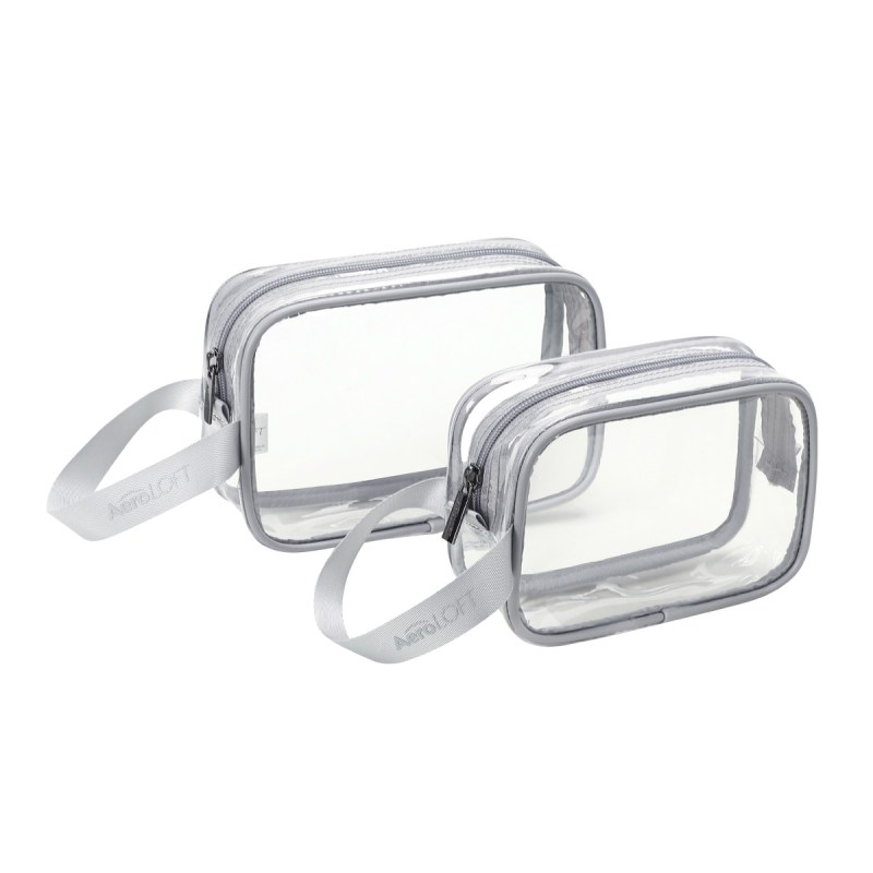 AeroLOFT® Clear View 2 pc Travel Toiletry Bags 1 AeroLOFT® Clear View 2 pc Travel Toiletry Bags 1