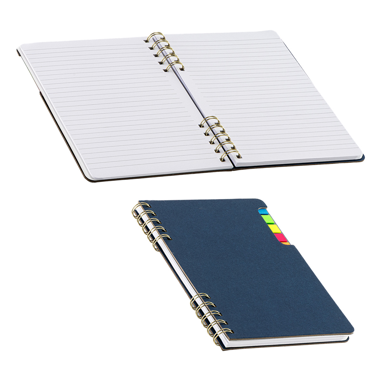 Praxis Recycled Spiral Notebook with Sticky Flags 1