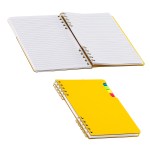 Praxis Recycled Spiral Notebook with Sticky Flags - Yellow Praxis Recycled Spiral Notebook with Sticky Flags - Yellow