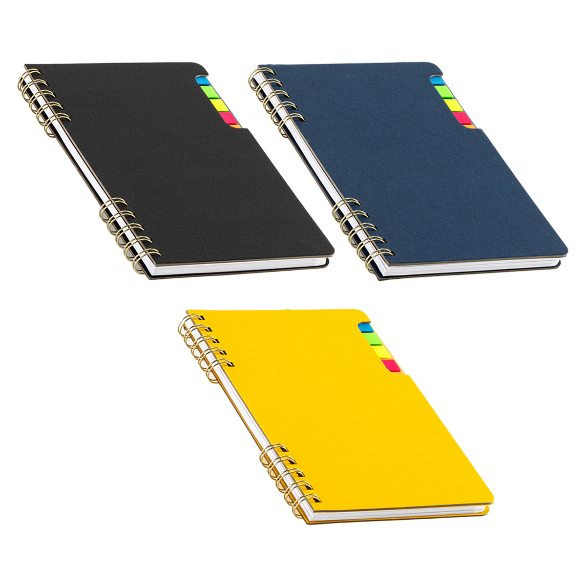 Praxis Recycled Spiral Notebook with Sticky Flags 1