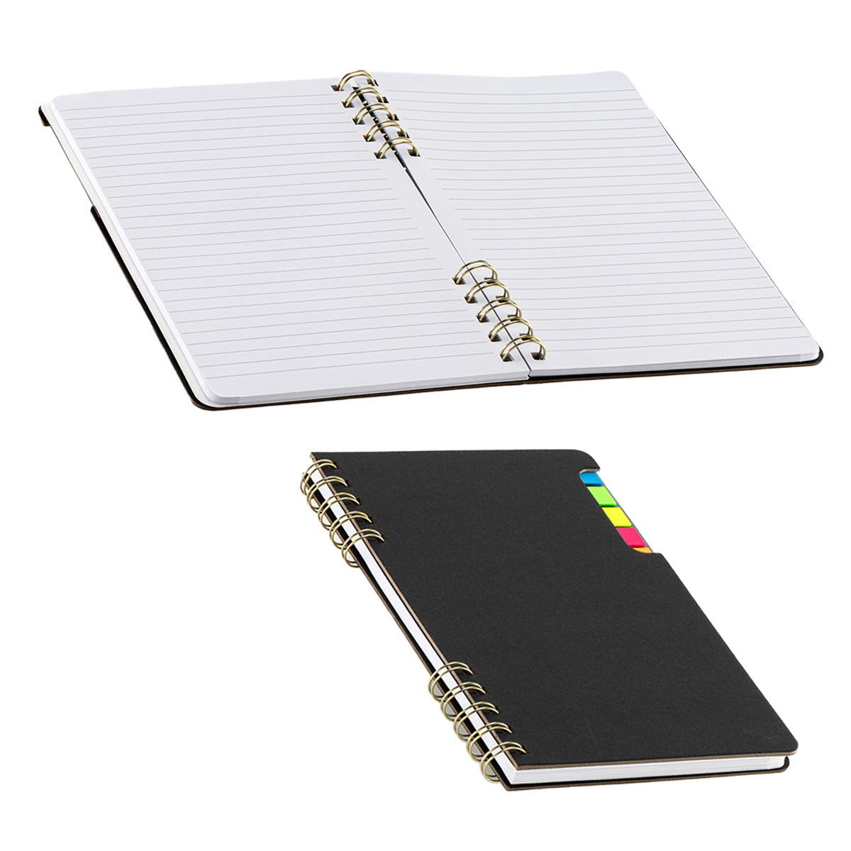 Praxis Recycled Spiral Notebook with Sticky Flags 1