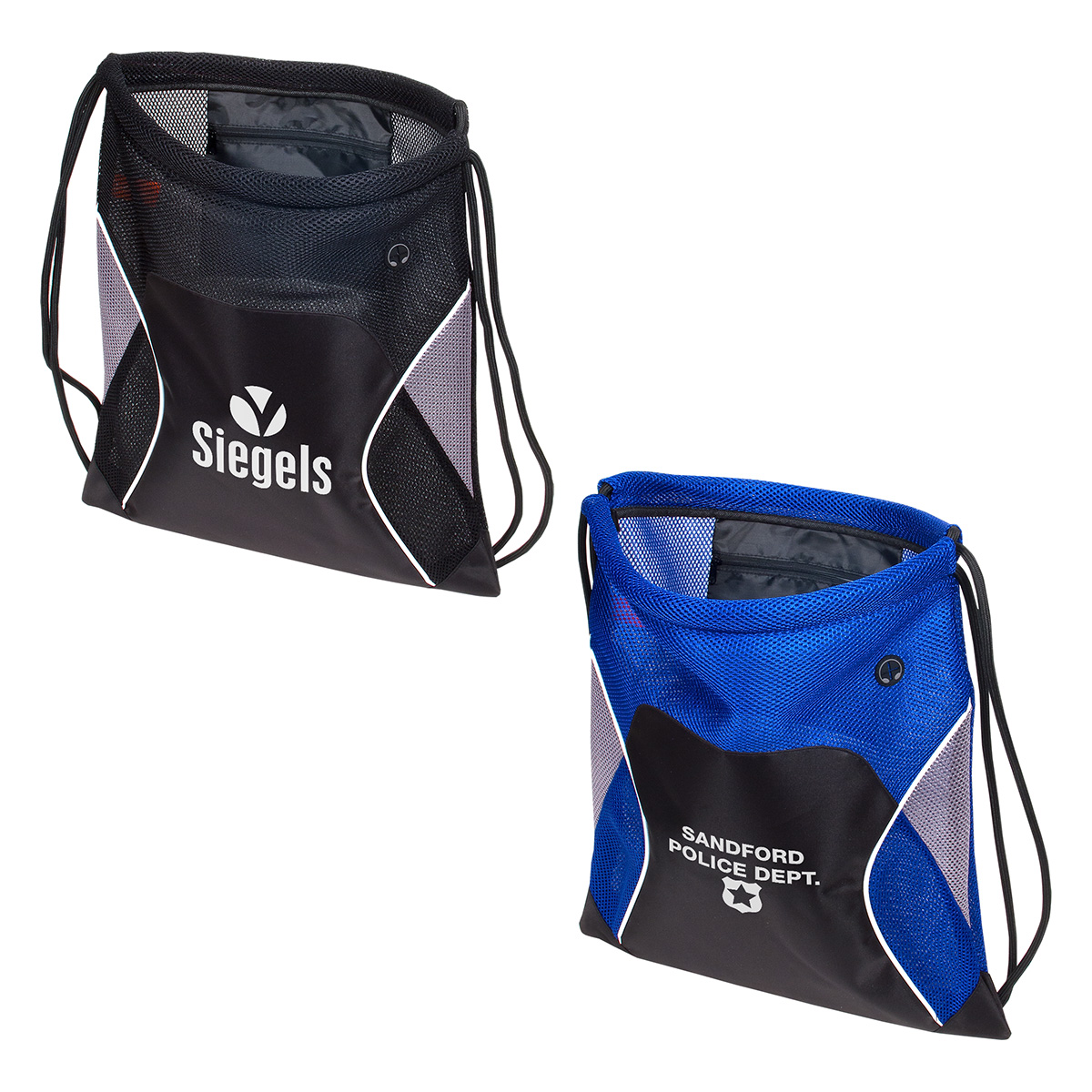 Jumbo Globetrotter Mesh Fabric Drawstring Bag 1