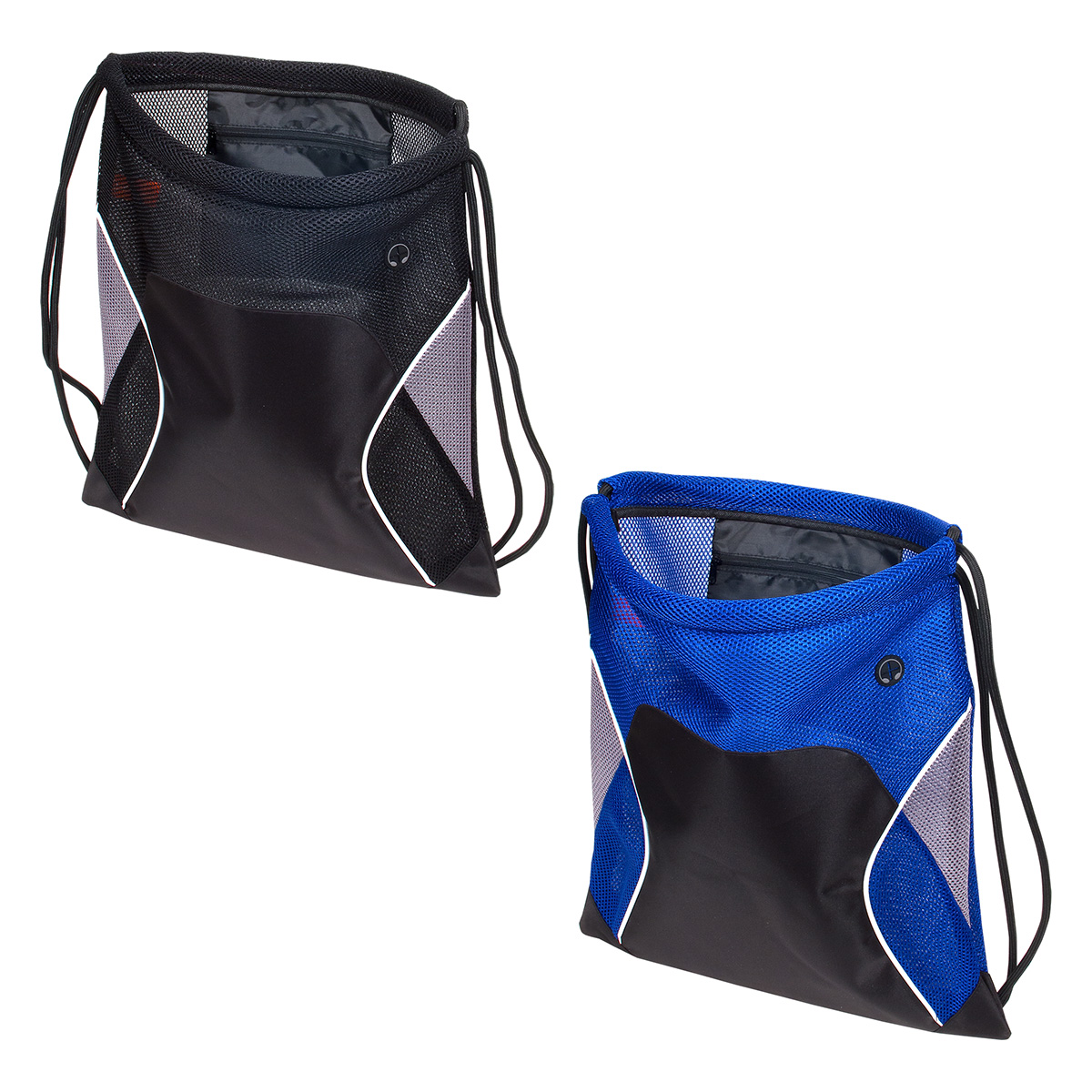 Jumbo Globetrotter Mesh Fabric Drawstring Bag 1