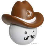 Cowboy Mad Cap Stress Reliever - White/Brown Cowboy Mad Cap Stress Reliever - White/Brown
