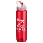Velo 32 oz PET Bottle with Flip-Up Lid - Red Velo 32 oz PET Bottle with Flip-Up Lid - Red