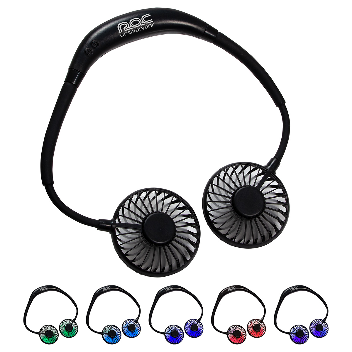 Dual Breeze Hands-Free Neck Fan with Mood Light 1 Dual Breeze Hands-Free Neck Fan with Mood Light 1