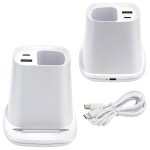 Annex Wireless Charging Stand with Dual Ports & Pen Holder 2 Annex Wireless Charging Stand with Dual Ports & Pen Holder 2