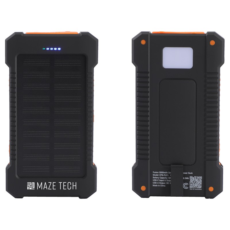 Fusion 5000mAh Solar-Charging Power Bank 1 Fusion 5000mAh Solar-Charging Power Bank 1
