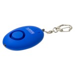 Soft-Touch LED Light & Alarm Key Chain - Blue Logo Side View Soft-Touch LED Light & Alarm Key Chain - Blue Logo Side View
