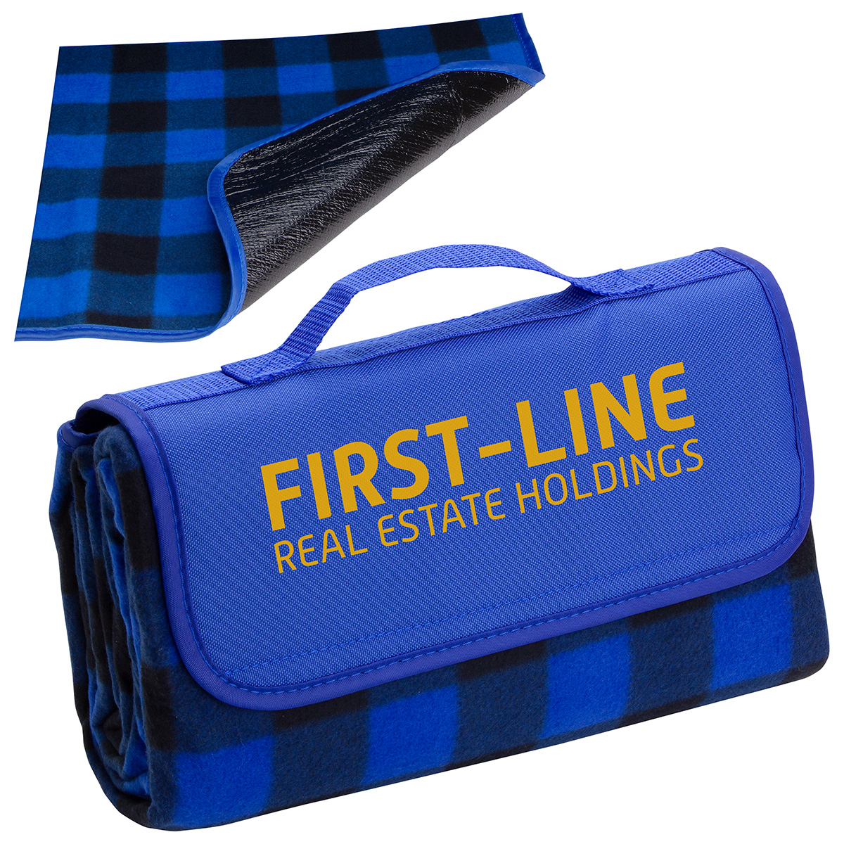 Plaid Barrel Fleece Picnic Blanket 1