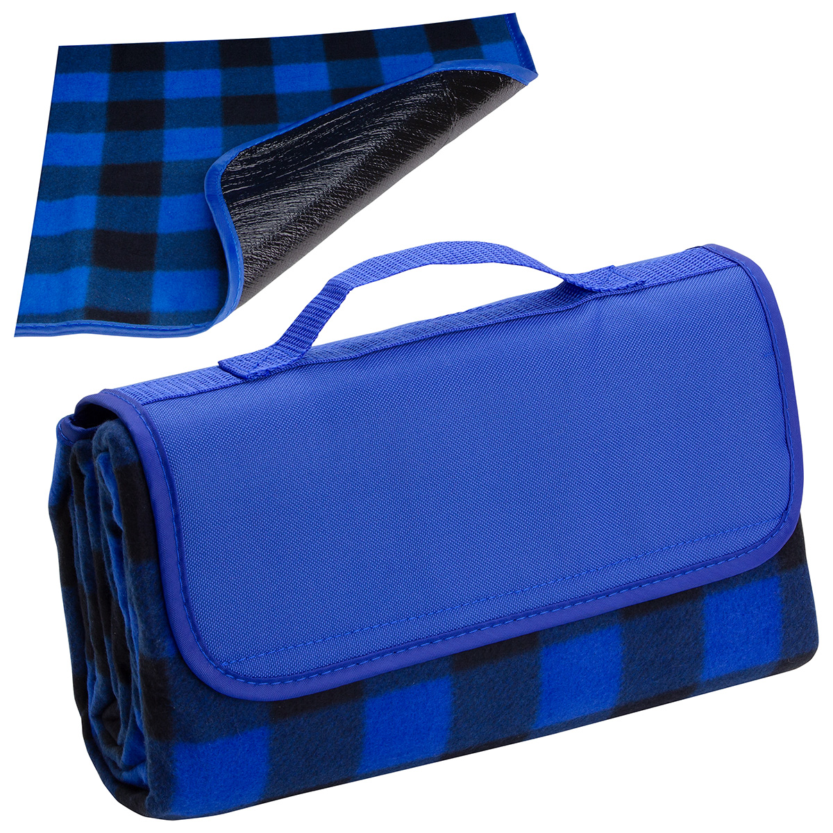 Plaid Barrel Fleece Picnic Blanket 1